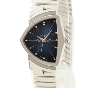【3年保証】 ハミルトン ベンチュラ クォーツ H24411142 未使用 三角形 青 バー エルヴィス・プレスリー クオーツ メンズ 腕時計