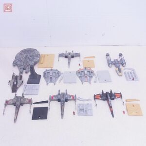 製作品 バンダイ 1/144等 スターウォーズ ミレニアム・ファルコン/Xウイング・スターファイター/スノースピーダー他 計9点set 現状品【20