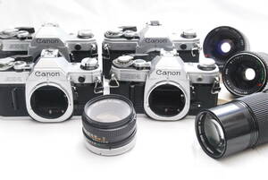 Canon AE-1/FDレンズ4個　（ジャンク品）05-04-019