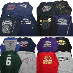 古着卸 まとめ売り プロチーム 長袖Tシャツ 16枚セット (メンズ XL /2XL /3XL ) NFL MLB スティーラーズ MS2249 1円スタート