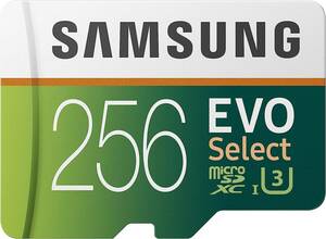 新品 １円～!! Samsung EVO Select microSDXC 256GB マイクロ SD SDカードアダプター付