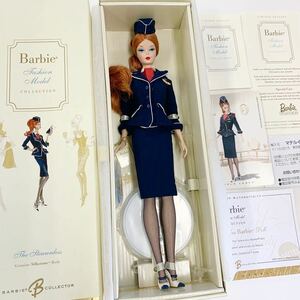 【希少】マテル Barbie バービー ファッションモデル コレクション スチュワーデスJ4256 日本限定 ゴールドラベル 未使用 シルクストーン