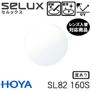 HOYA SL82VS セルックス 単品 レンズ交換可能 球面レンズ 1.60S 球面設計 度あり UVプロテクト標準装備（２枚）