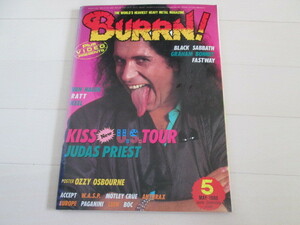 BURRN!　1986年5月号　表紙　ジーン・シモンズ　ポスター　OZZY OSBOURE