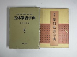 ※□K084/五体篆書字典 甲骨 金文 古跡文 小篆 印篆/標準 篆刻篆書字典　2冊一括　書道本