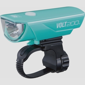 送料無料★キャットアイ LEDヘッドライト VOLT200 USB充電 チェレステ HL-EL151RC 自転車