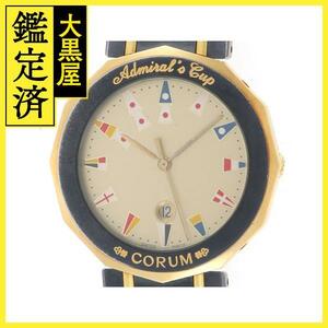 CORUM コルム 腕時計 アドミラルズカップ デイト 99.810.31V52 ステンレス ゴールド文字盤 クォーツ【472】SJ