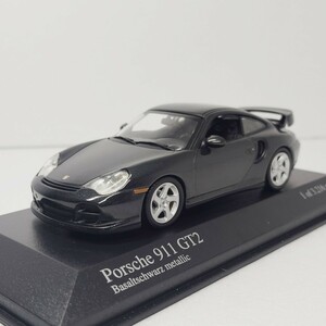 箱付き　1/43 MINICHAMPS ポルシェ 911 996 GT2 3216個限定 2000年 Black 黒色 ドイツ車　Porsche　ミニチャンプス　1円〜 051509