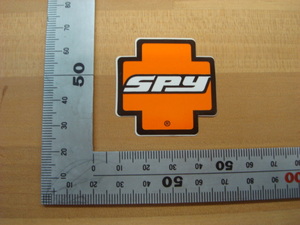 新品SPY(スパイ)ロゴ＆マークステッカー（オレンジ/ホワイト）小