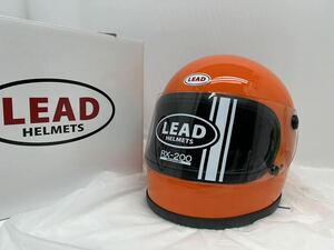 ②リード工業(LEAD) RX-200R オレンジ フルフェイス バイクヘルメット フリーサイズ (57-60cm未満) Free Size