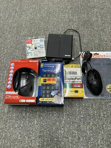 ★1円スタート★PC周辺機器おまとめ マウス マウスパッド テンキーパッド USBアダプタ 変換アダプタ BUFFALO等他メーカー 未開封品有り