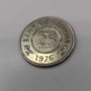 Guyana ガイアナ共和国 1976年度 25セント GUYANA 硬貨 記念 貨幣