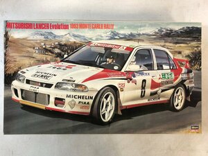 【未組立プラモデル】長谷川 MITSUBISHI ランサーエボリューション 1993モンテカルロラリー1/24《組説付》HASEGAWA 三菱 LANCER 日本製①▲