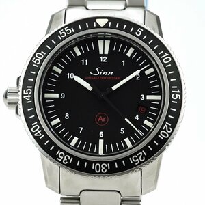 【仕上/点検済】Sinn EZM3 603 ジン ステンレススティール 41mm ブラック デイト レフティ 自動巻 （K-437）