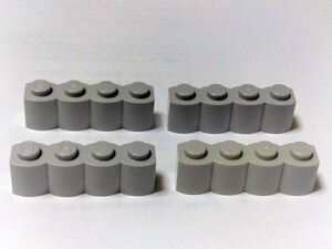 LEGO レゴ ブロック　パーツ　1×4　丸太　4個セット　グレー