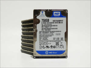 WD 2.5インチHDD WD7500BPVT 750GB SATA 10個セット #12231