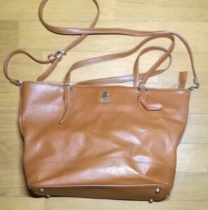 STRAVITA 2way トートバッグ★ショルダーバッグ　合成皮革　ブラウン　Ａ４