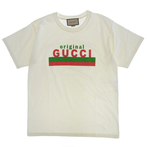 【本物保証】 超美品 グッチ GUCCI オーバーサイズ ロゴ Tシャツ ホワイト 白 616036 XJCOQ XS メンズ