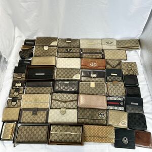 1円〜 50点セット まとめ売り GUCCI　グッチ 財布 キーケース 長財布 折財布 箱つき 大量 まとめ ブラック 黒 美品〜 ロゴ金具 ブランド 