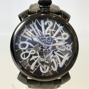限定品 極美品 ガガミラノ マニュアーレ48 手巻き 腕時計 5012.MOSAICO01S モザイク 裏スケ マヌアーレ48 メンズ 質セブン