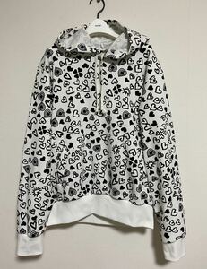 BLACK COMME des GARON プリントフーディ　　コムデギャルソン　1回着用備品