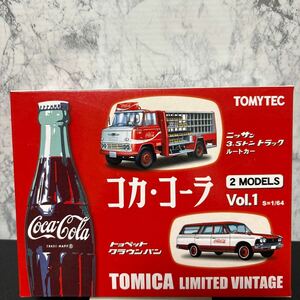 コカ・コーラ 2MODELS Vol.1 ニッサン3.5トントラックルートカー トヨペットクラウンバン 1/64スケール トミカリミテッドヴィンテージ 