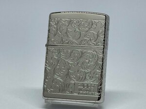 送料無料 ZIPPO[ジッポー]4面連続加工 アラベスクシリーズ プラチナメッキ 2PT-4KARA