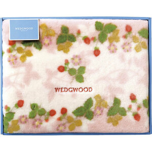 ウェッジウッド ワイルドストロベリー アクリルニューマイヤー毛布(毛羽部分) ピンク C5091070