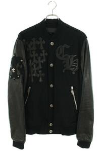 クロムハーツ Chrome Hearts LETTERMAN/レターマン サイズ:M CHマルチレザーパッチレザースリーブブルゾン 中古 GZ11