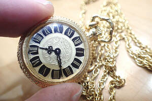 希少 ブッフェラー/ブヘラ ◆ 彫刻ケース/ルイ針 手巻き アンティーク 懐中時計
