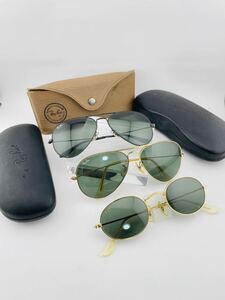 Qa21 レイバン ボシュロム製 AVIATOR/ オーバル　G-15 / RB3025 BLACK まとめ　ビンテージ サングラス メガネ　USA Ray Ban 58-14