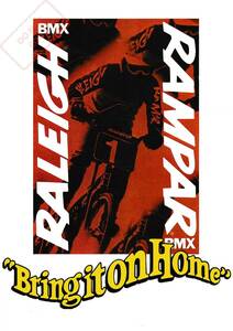 ポスター★ビンテージBMX★1978 Raleigh Rampar "Bring It On Home"
