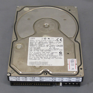 △10.5GB IDE 3.5インチ HDD IBM DTTA-371010 代替処理済みセクタあり▽ #81105