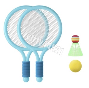 特価●子供用　バドミントン　ラケット　軽量　テニス　ポータブル　スポーツ　アウトドア　Blue