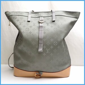 ★LOUIS VUITTON/ルイヴィトン モノグラムチタニウム ジップドトートバッグ/リュックサック M43887/シルバーグレー系&1974900019