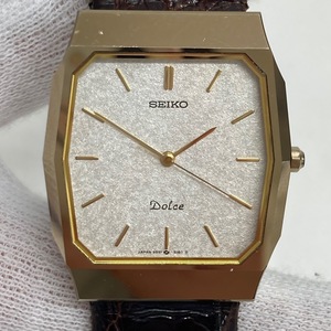 ▲稼働品【SEIKO】 セイコー　クオーツ　DOLCE ドルチェ　9531-5150　革ベルト　ヴィンテージ　腕時計 