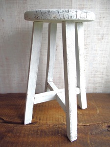 A719　木製　丸椅子　昭和レトロ　古道具