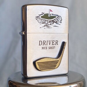 1111円～ ZIPPO 美品 未使用 DRIVER NICE SHOT! ゴルフ GOLF ホールインワン ジッポー SILVER Color オイルライター 1989 USA