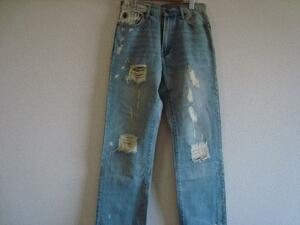 ☆Abercrombie&Fitch☆ ヴィンテージ風ダメージ加工＆ユーズド加工デニムＰＡＮＴ☆サイズ３０☆トルコ製☆ＵＳＥＤ美品♪