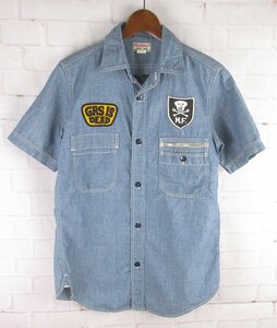 SH4114 FREEWHEELERS フリーホイーラーズ 1971 STYLE SHORT SLEEVE WORK SHIRT 半袖ワークシャツ RUTH AUTO GARAGE 14