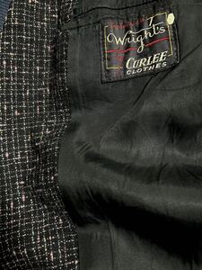 50s CURLEE 黒×ピンクネップ スポーツコート　ビンテージ　ロカビリー クロピン