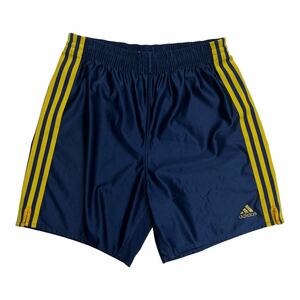 adidas アディダス ジャージ ハーフパンツ ショートパンツ トレーニングパンツ ショーツ ネイビー/ゴールド L