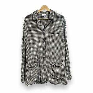 GANNI ガニー パジャマシャツ pajama shirt open collar オープンカラー チェック 格子柄 レディース パイピング