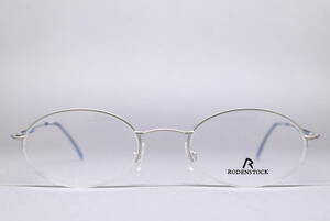 デッドストック RODENSTOCK R 4472 B 48-20 オーバル メガネ サングラス ナイロール フレーム マットシルバー