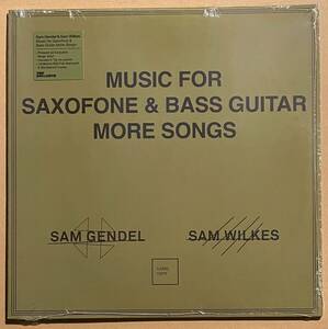 VMP限定盤 新品 Sam Gendel Sam Wilkes Music For Saxofone & Bass Guitar More Songs ベージュ盤 限定500枚 ナンバリング サム・ゲンデル