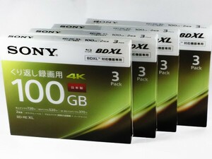 ■ SONY　BDXL 3層 100GB　3枚パック　4個セット (3BNE3VEPS2)