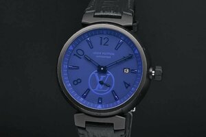 ヴィトン QA023 タンブール モノグラム パシフィック メンズ SS（PVD）/革 エピ ブルー文字盤【2018年限定】