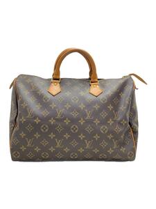 LOUIS VUITTON◆ルイヴィトン 1)スピーディ35_モノグラム・キャンバス_BRW/PVC/BRW