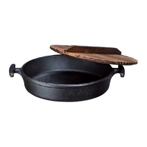 鋳物鉄 すき焼き鍋24cm 木蓋付