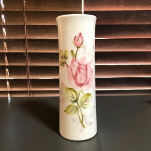花瓶　花柄　陶器　花器　アンティーク